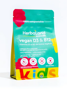 Herbaland Vegan Vitamin Gummies-Kids' D3 & B12