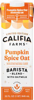 Califia Farms-Pumpkin Spice Oat Milk