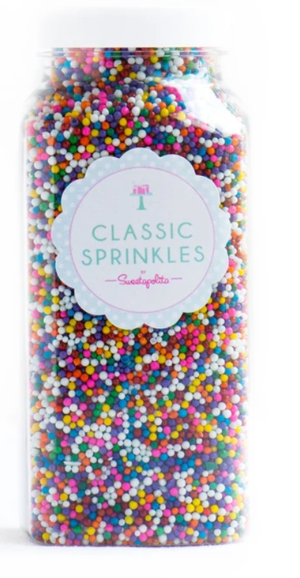 Sweetapolita-Rainbow Nonpareils Sprinkles-Vegan and GF-4oz