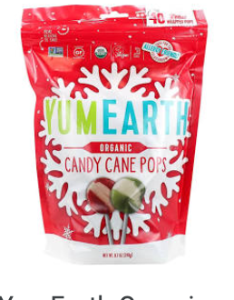 Yum Earth Holiday Candy Cane Pops