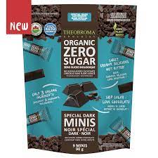Theobroma-Organic Zero Sugar Dark Chocolate Minis-vegan, gluten free, keto